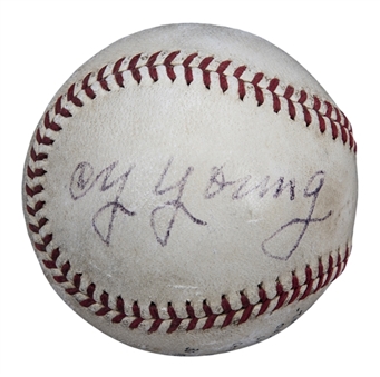 Cy Young Single Signed Baseball (PSA/DNA)